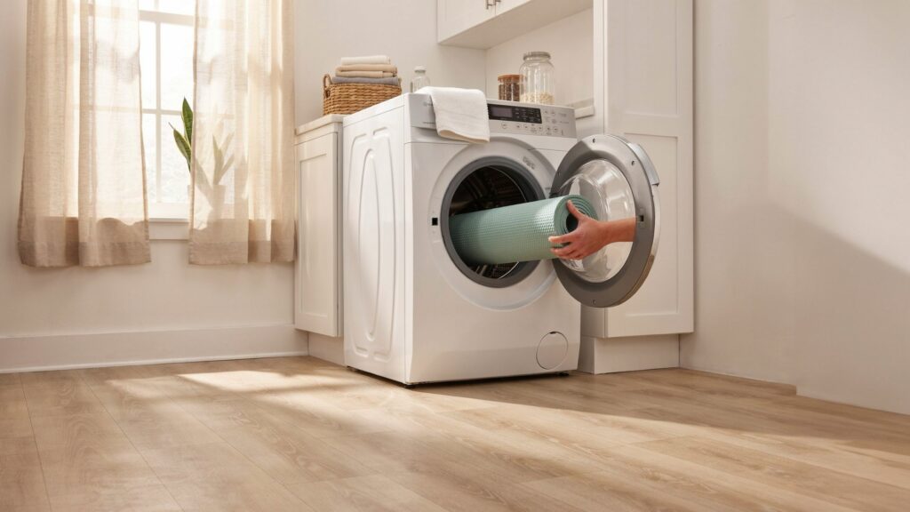 can you wash a yoga mat in the machine