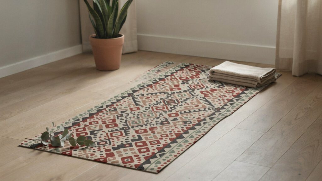 patterned yoga mat